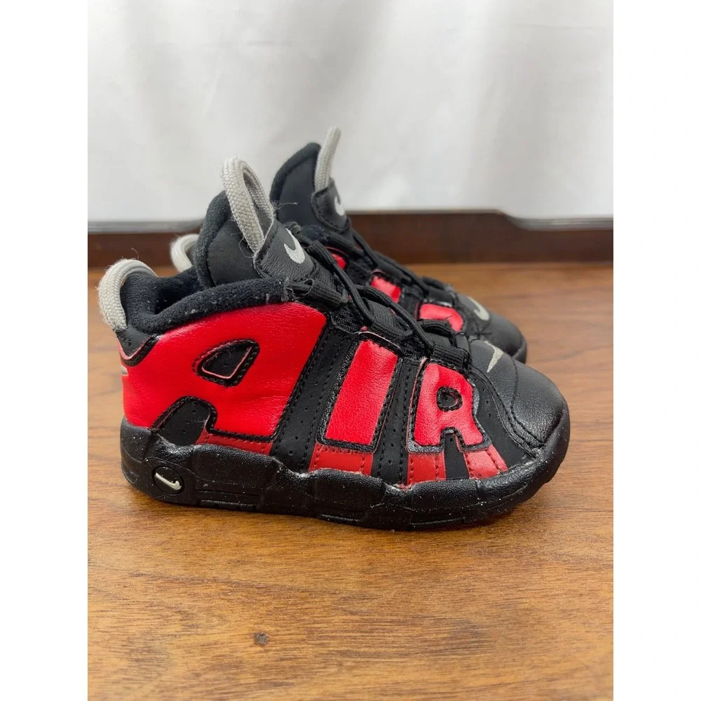 Kids Nike Air More Uptempo Shoes Youth Size 8C Basketball DM0020-001 Sneakers